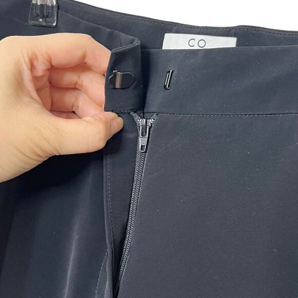 Co Essentials Cigarette Trousers Black Women’s Size XS Cropped Stretch Crepe Pan - Picture 7 of 12